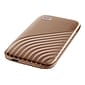 WD My Passport 1TB USB 3.2 External Solid-State Drive, Gold (WDBAGF0010BGD-WESN)