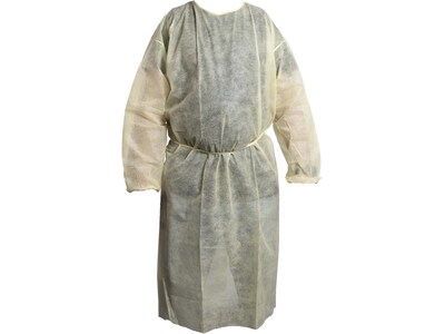 Unimed,  Unisex Polypropylene Isolation Gown Yellow, XL, 10/Bag, 10 Bags/Carton