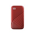 WD My Passport SSD 2TB USB 3.2 External Solid-State Drive, Red (WDBAGF0020BRD-WESN)