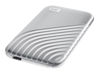 WD My Passport 1TB USB 3.2 External Solid-State Drive, Silver (WDBAGF0010BSL-WESN)