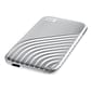 WD My Passport 1TB USB 3.2 External Solid-State Drive, Silver (WDBAGF0010BSL-WESN)