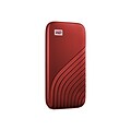 WD My Passport 1TB USB 3.2 External Solid-State Drive, Red (WDBAGF0010BRD-WESN)