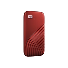 WD My Passport 1TB USB 3.2 External Solid-State Drive, Red (WDBAGF0010BRD-WESN)