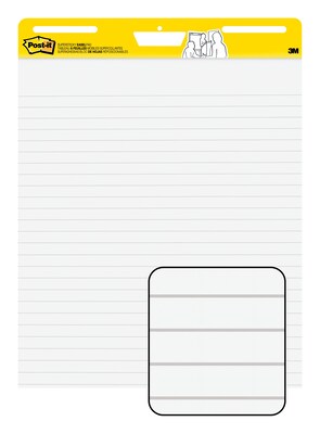 Post-it Super Sticky Easel Pad, 25" x 30", Lined, 30 Sheets/Pad, 6 Pads/Pack (561WL-VAD-6PK)