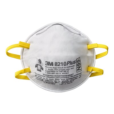 3M™ 8210Plus N95 Performance Disposable Particulate Respirator, White, 20/pack (8210PP20-DC)