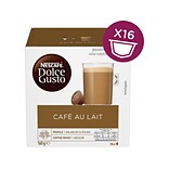 Nescafe Dolce Gusto Cafe au Lait Coffee Capsules, Medium Roast, 5.64 oz., 16/Box (33903)