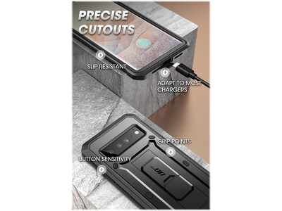 SUPCASE Unicorn Beetle PRO Black Rugged Case for Google Pixel 6 Pro (SUP-GooglePixel6Pro-UBPro-SP-Black)