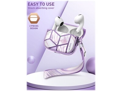i-Blason Cosmo Case for AirPods 3, Purple Marble (AirPods2021-3-Cosmo-Ameth)