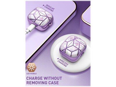 i-Blason Cosmo Case for AirPods 3, Purple Marble (AirPods2021-3-Cosmo-Ameth)