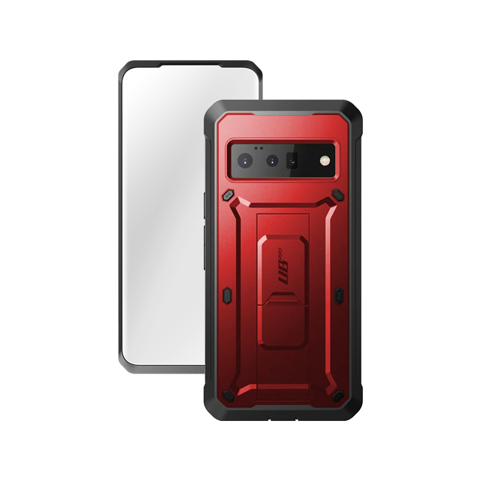 SUPCASE Unicorn Beetle PRO Metallic Red Rugged Holster Case for Google Pixel 6 Pro (SUP-GooglePixel6Pro-UBPro-SP-Ruddy)