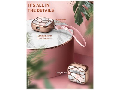 i-Blason Cosmo Case for AirPods 3, Marble Pink (AirPods2021-3-Cosmo-Marble)