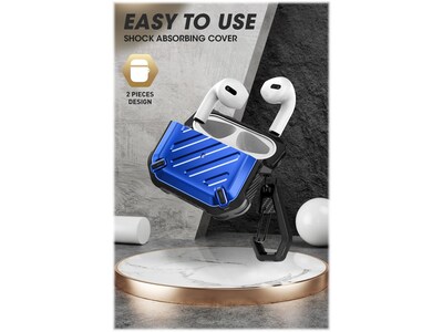 SUPCASE Unicorn Beetle PRO Rugged Case for Apple AirPods Gen 3, Metallic Blue (SUP-AirPods2021-3-UBPro-Blue)