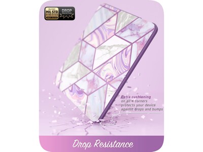 i-Blason Cosmo TPU 8.3" Case for iPad mini 6, Marble Purple (iPad2021-8.3-Cosmo-SP-Ameth)