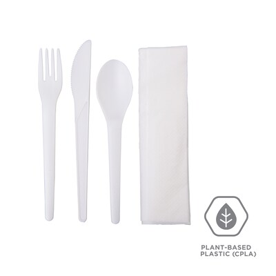 Eco-Products Plantware Cutlery Kit, White, 250/Pack (EP-S015)