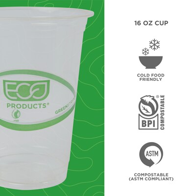 Eco-Products GreenStripe Cold Cups, 16 Oz., Transparent/Green, 500/Carton (EP-CC16-GS)