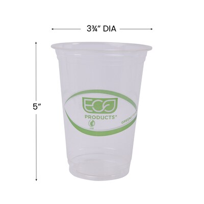 Eco-Products GreenStripe Cold Cups, 16 Oz., Transparent/Green, 500/Carton (EP-CC16-GS)