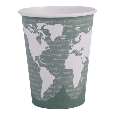 Eco-Products World Art Hot Cups, 12 oz., Gray/White, 1000/Carton (EP-BHC12-WA)