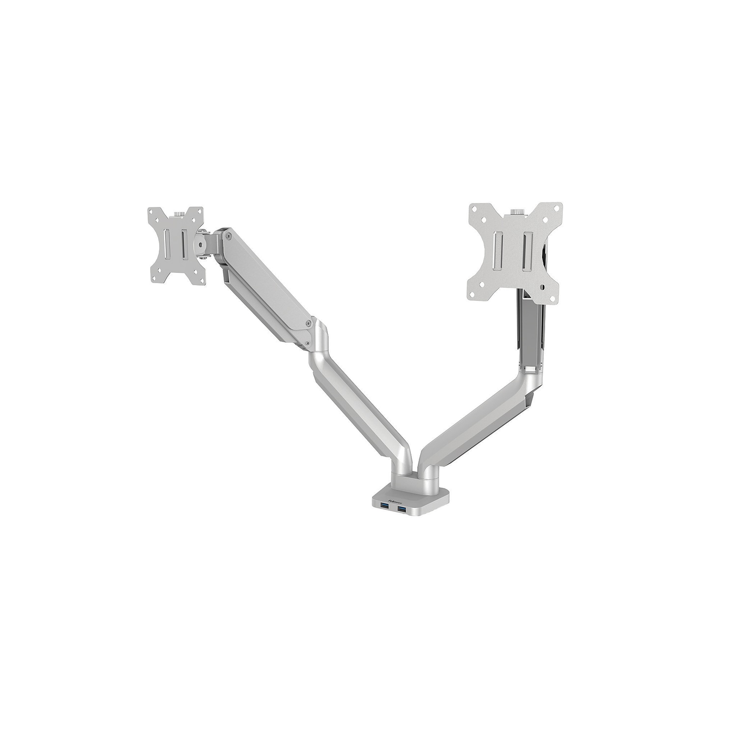 Fellowes Platinum Series Adjustable Dual Monitor Arm, Up to 32, Silver (8056501)