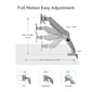Fellowes Platinum Series Adjustable Dual Monitor Arm, Up to 32", Silver (8056501)
