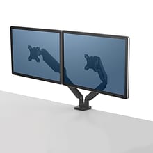 Fellowes Platinum Series Dual Monitor Arm, Up to 32 Monitors, Black (8042501)