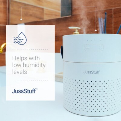 JussStuff Double Nozzle Humidifier, White (OJN100033)