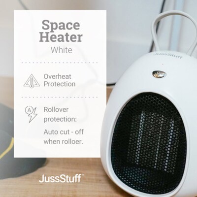 JussStuff Egg Space Heater, White (OJN100040)