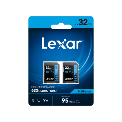 Lexar Professional 633x 32GB SDHC Memory Card, Class 10, UHS-I (LSD32GCB1NL6332)