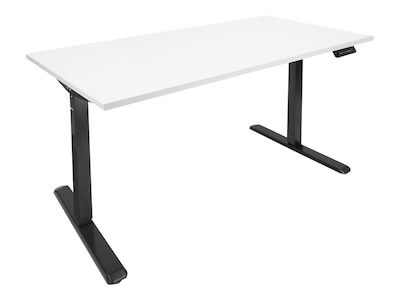 Mount-It! 55W Electric Adjustable Standing Desk, White/Black (MI-18064)