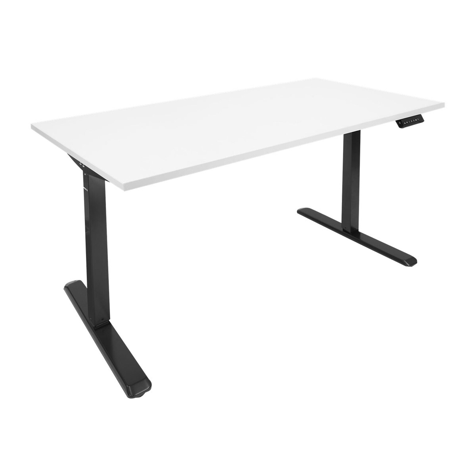 Mount-It! 55W Electric Adjustable Standing Desk, White/Black (MI-18064)