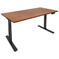 Mount-It! 55W Electric Adjustable Standing Desk, Hazelnut/Black (MI-18065)