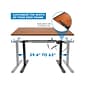 Mount-It! 55"W Electric Adjustable Standing Desk, Hazelnut Brown/Black (MI-18065)