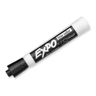 Expo Dry Erase Markers, Fine Tip, Black - 4 pack