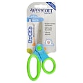 Westcott 5 Kids Stainless Steel Scissors, Blunt Tip, Assorted Colors, 6/Pack (ACM14596-6)