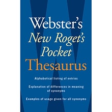 Houghton Mifflin Harcourt Websters New Rogets Pocket Thesaurus, Pack of 6 (AH-9780618953202-6)