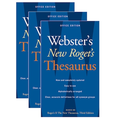 Houghton Mifflin Harcourt Websters New Rogets Thesaurus, Office Edition, Pack of 3 (AH-97806189559