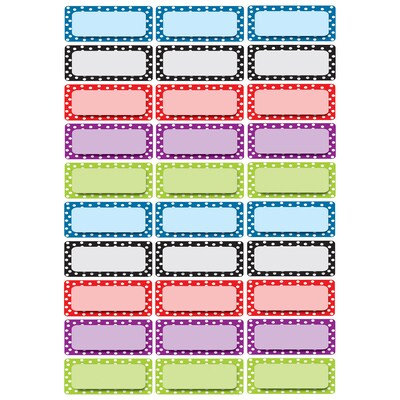 Ashley Productions Die-Cut Magnetic Color Dots Nameplates, Assorted Colors, 2.5 x 1, 30 Per Pack,