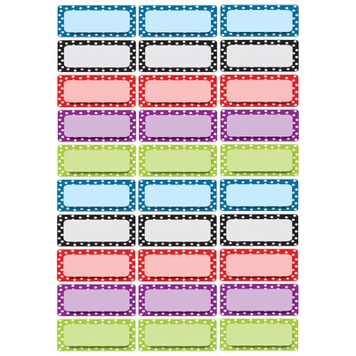 Ashley Productions Die-Cut Magnetic Color Dots Nameplates, Assorted Colors, 2.5 x 1, 30 Per Pack,