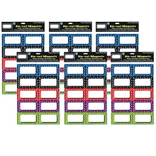 Ashley Productions Die-Cut Magnetic Colorful Dots Nameplates, Assorted Colors, 8.5 x 11, 10 Per Pack, 6 Packs (ASH10118-6)