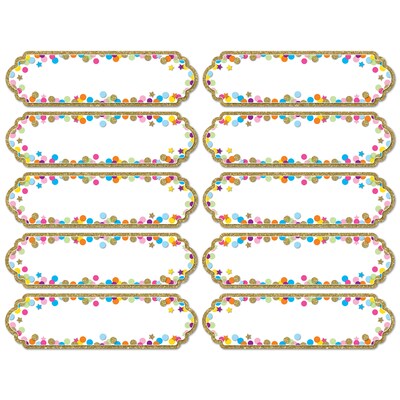 Ashley Productions® Die-Cut Magnetic Confetti Nameplates, 2.25 x 4, 10 Per Pack, 6 Packs (ASH18101