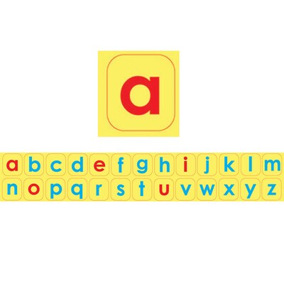 Ashley Productions® Die-Cut 1" Magnetic Foam Lowercase Letters, Assorted Colors, 104 Pieces Per Pack, 3 Packs (ASH40001-3)