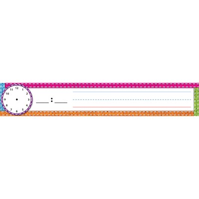 Ashley Productions® Scheduling Pocket Chart Inserts, Burlap Stitched, 2" x 12", 12 Per Pack, 6 Packs (ASH94803-6)