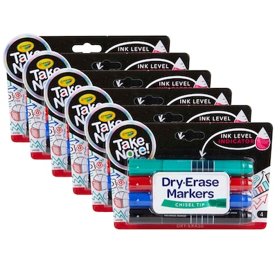 Crayola Fine Line Washable Dry Erase Markers 6 Pack