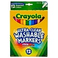 Crayola® Ultra-Clean Washable Markers, Fine Line, 12 Assorted Colors, 3 Boxes (BIN587813-3)