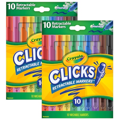 Dual-Ended Washable Double Doodlers Markers, Pack of 10