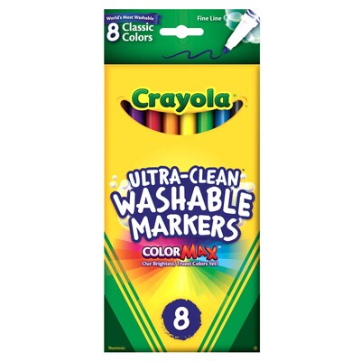 Crayola; Ultra-Clean; Broad Line Markers; Art Tools; 6 Packs of 40