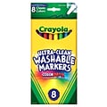 Crayola Ultra-Clean Washable Markers, Fine Tip, 8 Classic Colors/Box, 6 Boxes (BIN7809-6)