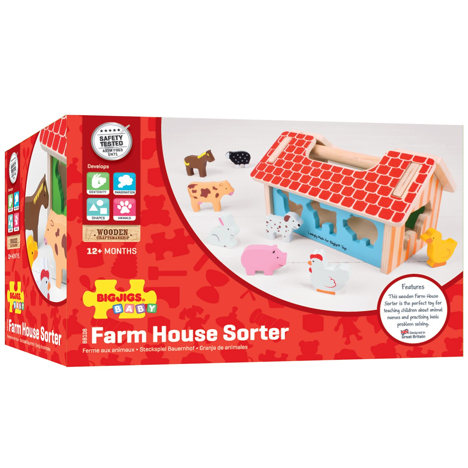 Baby Bigjigs Farm House Sorter (BJTBB108)