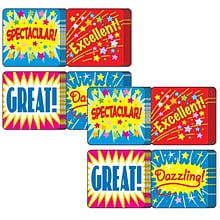 Carson Dellosa Education Positive Words Motivational Stickers, 120 Per Pack, 12 Packs (CD-0625-12)