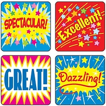Carson Dellosa Education Positive Words Motivational Stickers, 120 Per Pack, 12 Packs (CD-0625-12)