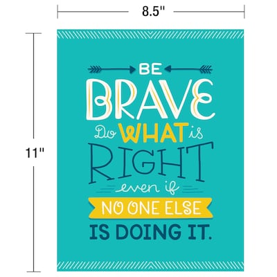 Carson Dellosa Education 8.5 x 11 Mini Posters: Positive Character Traits Poster Set, 12 Pieces (C